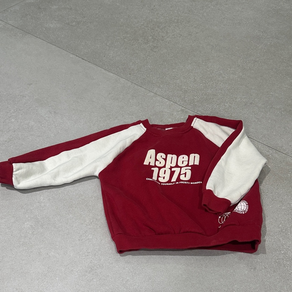 Zara Red and White Kids Sweater